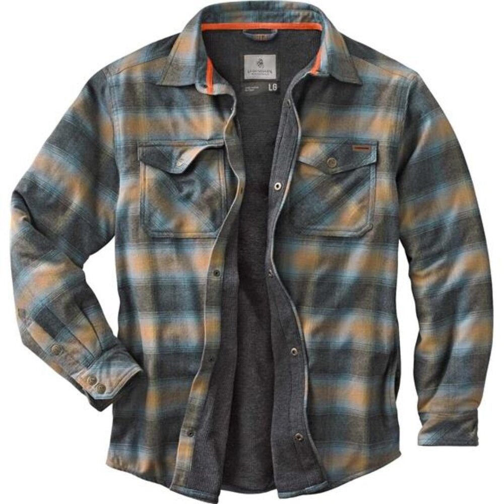 Legendary Whitetails Archer Flannel Thermal Lined Shirt Jacket for Men, Quilted